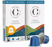 Cru Kafe Organic Colombian Arabica Espresso Single-Serve Organic Arabica Coffee Pods (20 Pods) Compatible with Nespresso Original Line