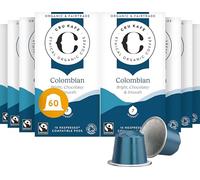 Cru Kafe Organic Colombian Arabica Espresso Single-Serve Organic Arabica Coffee Pods (60 Pods) Compatible with Nespresso Original Line