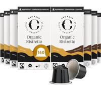 Cru Kafe Organic Ristretto Arabica & Robusta Espresso Single-Serve Coffee Pods (160 Pods) Compatible with Nespresso Original Line