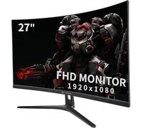 CRUA 27 Inch 180HZ/200HZ Curved Gaming Monitor, Full HD 1080P 1800R Frameless Computer Monitor, 1ms GTG with FreeSync, Low Motion Blur, Eye Care, VESA, DisplayPort, HDMI, Black