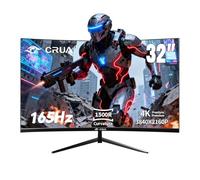 CRUA 32 Inch 4K UHD Gaming Monitor 160Hz, 3840x2160 IPS Display, 1ms MPRT, FreeSync & G-SYNC Compatible, HDMI 2.1 & DisplayPort, HDR, Eye Care, VESA Mountable, PS5 & PC Monitor