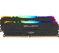 Crucial Ballistix RGB BL2K16G36C16U4BL 3600 MHz, DDR4, DRAM, Desktop Gaming Memory Kit, 32GB (16GB x2), CL16, Black