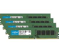 Crucial CT4K8G4DFD824A 32 GB Kit (8 GB x 4) (DDR4, 2400 MT/s, PC4-19200, Dual Rank x8, DIMM 288-Pin) Memory