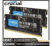 Crucial Memoria RAM DDR5 16GB 8GB 32GB DDR5 4800 5600MHz PC5-38400 44800 Laptop Memory Non-ECC 262Pin SODIMM For Intel&AMD RAMs