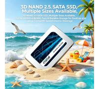 Crucial MX500 & BX500 2.5" SATA SSD with 3D NAND, Various Capacities, Fast Speed & Great Durability for Desktops and Laptops