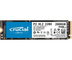 Crucial P2 2TB M.2 PCIe Gen3 NVMe Internal SSD - Up to 2400MB/s - CT2000P2SSD8