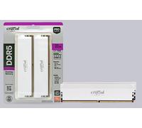 Crucial Pro DDR5 RAM 32GB Kit (2x16GB) 6000MHz CL36 Intel/AMD Overclock OC WHITE