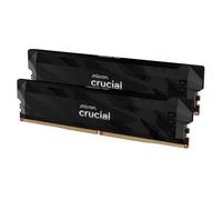 Crucial Pro DDR5 RAM 32GB Kit (2x16GB), 6400MHz CL32, Overclocking Desktop Gaming Memory, Intel XMP 3.0 & AMD Expo Compatible, Black - CP2K16G64C32U5B