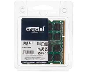 Crucial RAM CT2K8G3S160BM 16 GB Kit (2 x 8 GB) DDR3 1600 MHz CL11 Memory for Mac