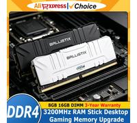 Crucial Ram Desktop DDR4 8GB 16GB 32GB 3200MHz Ballistix Platinum Game XMP 2.0 Support RAM Stick 3200MHz For Computer Operation