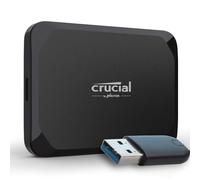 Crucial X9 2TB Portable SSD with USB-A Adapter - Read speeds up to 1050MB/s - PC and Mac, with Mylio Photos+, USB-C 3.2 External Solid State Drive - CT2000X9SSD902