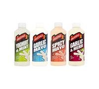 Crucials Garlic Spicy Mayo Yoghurt Mint Sauce 500ml (Pack of 4)