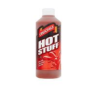 Crucials Hot Stuff Hot Chilli Sauce Squeezy Sauce 500ml, Spicy Chilli Sauce Packed Full of Heat, Pack of 4