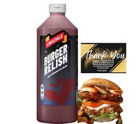 Crucials Sauce - Thank You Card by Parahon - Cool, Creamy Sauce for BBQ, Burgers, Grilled Meat, Wraps, Salads & Sandwiches - Refreshing Flavour Condiment (1 × 1 Liter, BBQ)