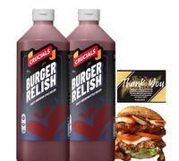Crucials Sauce - Thank You Card by Parahon - Cool, Creamy Sauce for BBQ, Burgers, Grilled Meat, Wraps, Salads & Sandwiches - Refreshing Flavour Condiment (2 × 1 Liter, BBQ)
