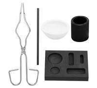Crucible Kit Graphite DIY Smelting Tools Heat Resistant Crucibles for Melting Metal Silver Gold Copper Ingot Smelting Tools