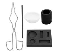 Crucible Kit Graphite DIY Smelting Tools Heat Resistant Crucibles Smelting Molds Graphite Crucible Set Graphite Crucible Kit for Melting Metal Silver Gold Copper Ingot