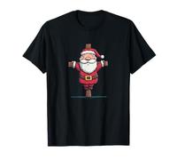 Crucified Santa Claus with Cross Like Lord Jesus T-Shirt