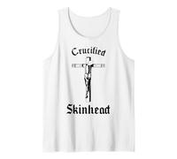 Crucified Skinhead I Oi Ska Reggea Tank Top, Men, White, Large