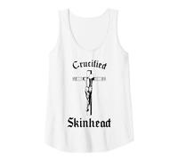 Crucified Skinhead I Oi Ska Reggea Tank Top, Women, White, XX-Large