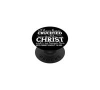 Crucified with Christ Faith and Hope Spiritual Bible Quote PopSockets Adhesive PopGrip