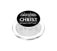 Crucified with Christ Faith and Hope Spiritual Bible Quote PopSockets PopGrip for MagSafe
