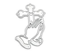 Crucifix Bless Cutting Die Exquisite Carbon Steel Embossing Script Die Stencils for Scrapbook Cards Making Accessor Easter Stencil for Painting