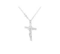 Crucifix Cross Necklace 18K Gold Plated Pendant Rope Chain Necklace for Men Women