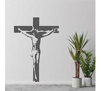 Crucifix, Jesus on The Cross, Wall Sticker, Christian Symbol, Jesus Christ, Vinyl Wall Art Sticker, Transfer, Mural, Stencil, Easy to Apply Decal, Mural, Home Wall Art, 36 Colours