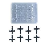 Crucifix Silicone Mold Hollow Epoxy Shaker Fillings Silicone Molds Epoxy Resin Filler Mold for Quicksands Resin Molds Shaker Halloween/Christmas Coffin Keychain