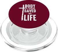 Crucifixion Body Piercing Saved My Life Cross Christian PopSockets PopGrip for MagSafe