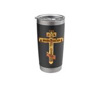 Crucifixion Jesus Christ on The Cross Eastern Orthodox Icon Stainless Steel Insulated Tumbler