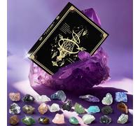 Crudetea 2025 Crystal & Chakra Advent Calendar - 24 days of Countdown Surprises, Featuring 24 Unique Crystals, Gems, and Minerals. Perfect as a Christmas Gift for Teens, and Adults alike