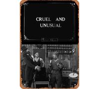 Cruel and Unusual Movie Poster Retro Metal Tin Sign Wall Home Wall Art Metal Tin Sign,cave,bar,Club, Metal Tin Sign 8x12 Inches