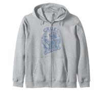 Cruel Summer Funny Vacation Beach Skeleton Top Zip Hoodie