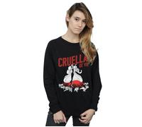 Cruella De Vil Dalmatians Sweatshirt Disney Black M