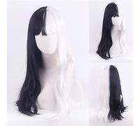 Cruella De Vil Kuila Half Black Half a Hundred Curly Cosplay Wig and Bungo Stray Dog OneSize YN068