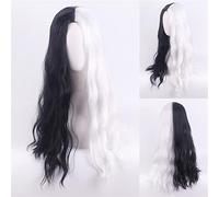 Cruella De Vil Kuila Half Black Half a Hundred Curly Cosplay Wig and Bungo Stray Dog OneSize YN176