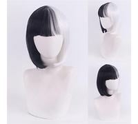 Cruella De Vil Kuila Half Black Half a Hundred Curly Cosplay Wig and Bungo Stray Dog OneSize YN178