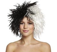 Cruella De Ville Style WIG Black & White 101 Dalmations Fancy Dress WIG