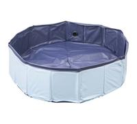 Crufts - Foldable Pet Bath Tub, Paddling Pool for Dogs (80cm x 20cm) VFM e-Store Blue One Size