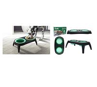 Crufts Portable Black & Green Travel Feeding Station - (1 Pc.) - Durable Material - Perfect for On-the-Go Dog Lovers