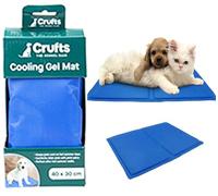 Crufts - Self Cooling Pet Dog Gel Mat 40cm x 30cm Travel Playing Training Pad,Blue
