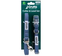 Crufts Small Blue Set Collar & Lead For Dogs