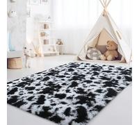CRUGZ Milk Cow Runner Rug 2x6 Feet, Ultra Soft Cute Milkcow Rugs for Living Room Decor, Shaggy Fluffy Black White Runner Rug for Bedroom, Home Decor 24x72 Inch Alfombras para Salas (2'x6' Milk Cow)