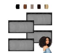 CRUIFU Lock Curly Hair Stretcher and Length Maintainer - Prevent Shrinkage with No-Heat Styling Net for An Elongated Look,Includes: 5 Elastic Hair Ties，(13IN*4PCS)
