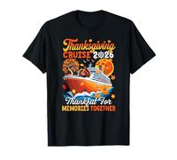 Cruise 2026 Thanksgiving Together Fall Turkey On Cruise Ship T-Shirt