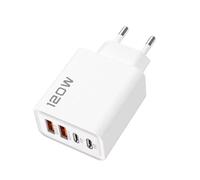 Cruise Approved 4-Port USB Charger 120W - Fast Charging GaN Power Adapter (EU) - 2 USB-C & 2 USB-A Ports - Works on P&O, Marella, MSC, Carnival, Princess, NCL, Disney - Cruise Essential