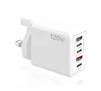 Cruise Approved 5-Port USB Charger 120W - Fast Charging GaN Power Adapter - 3 USB-C & 2 USB-A Ports - Works on P&O, Marella, Cunard, Fred Olsen, Ambassador - Cruise Essential