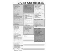 Cruise Checklist: Black and White Edition • Cruise • Tropical • Port • Ocean Travel